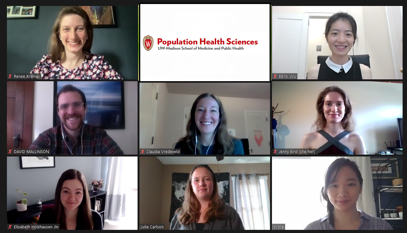 Zoom photo of 2021 Population Health Sciences graduates 