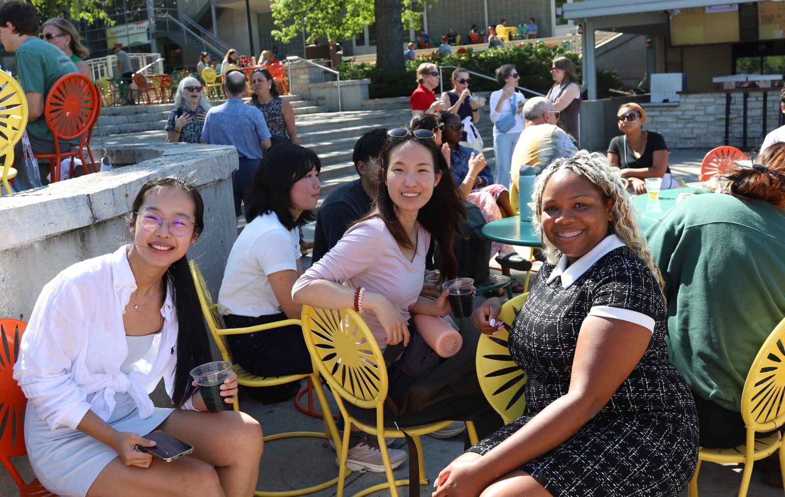 Students enjoying the Memorial Union Terrace