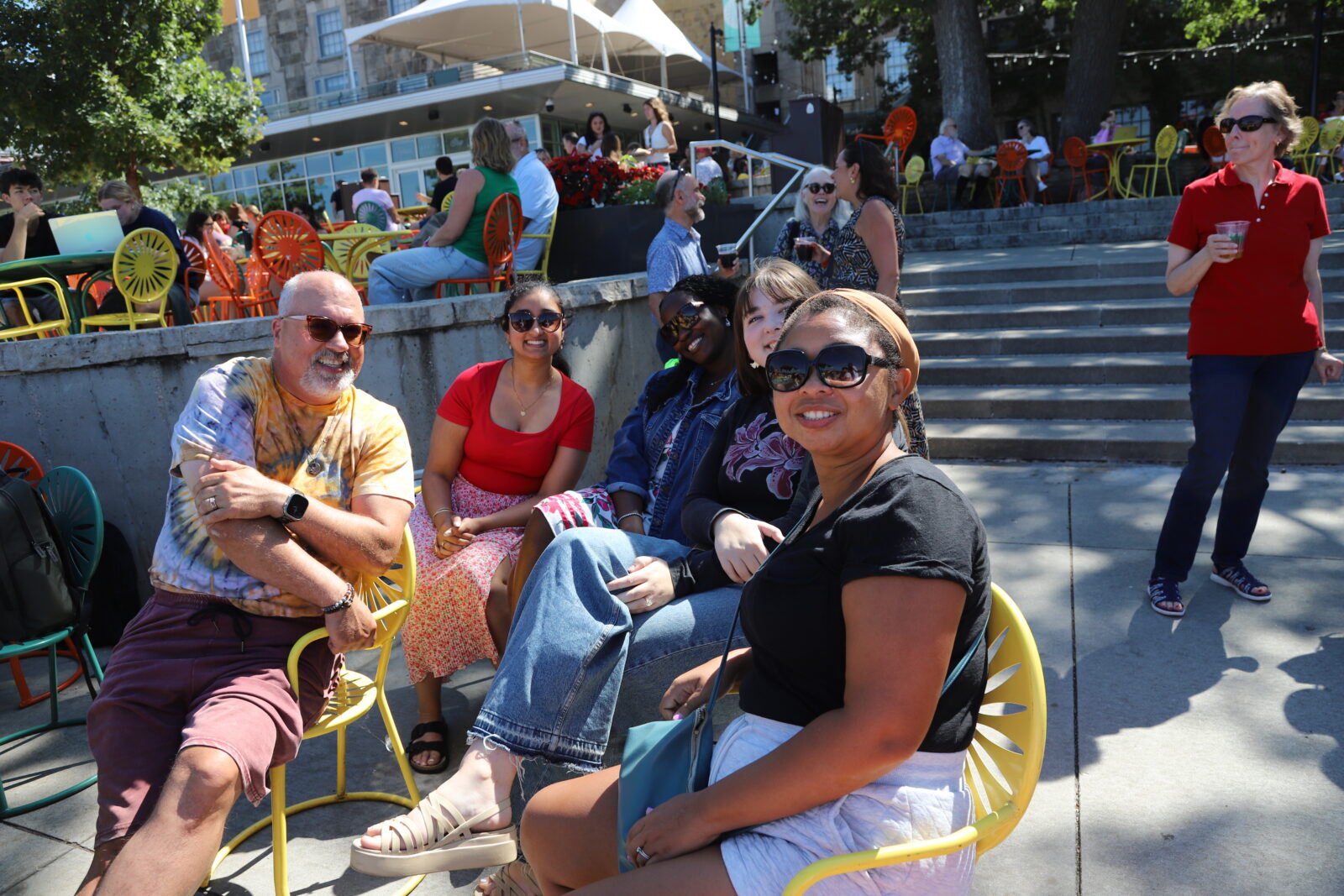 Students enjoying the Memorial Union Terrace