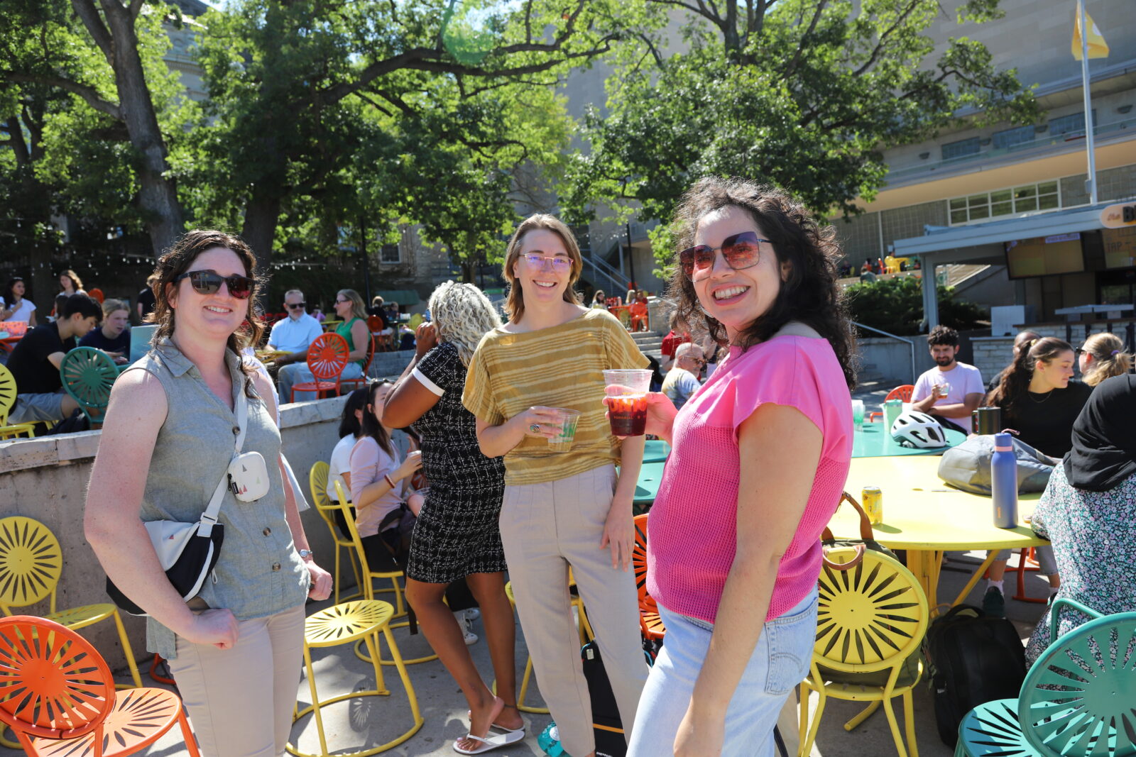 Students enjoying the Memorial Union Terrace