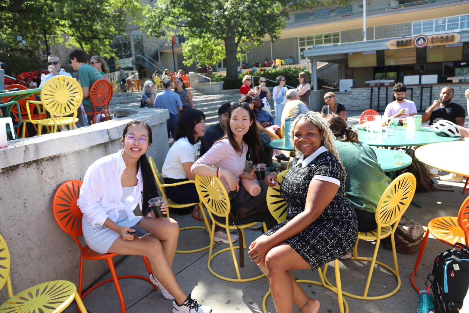 Students enjoying the Memorial Union Terrace