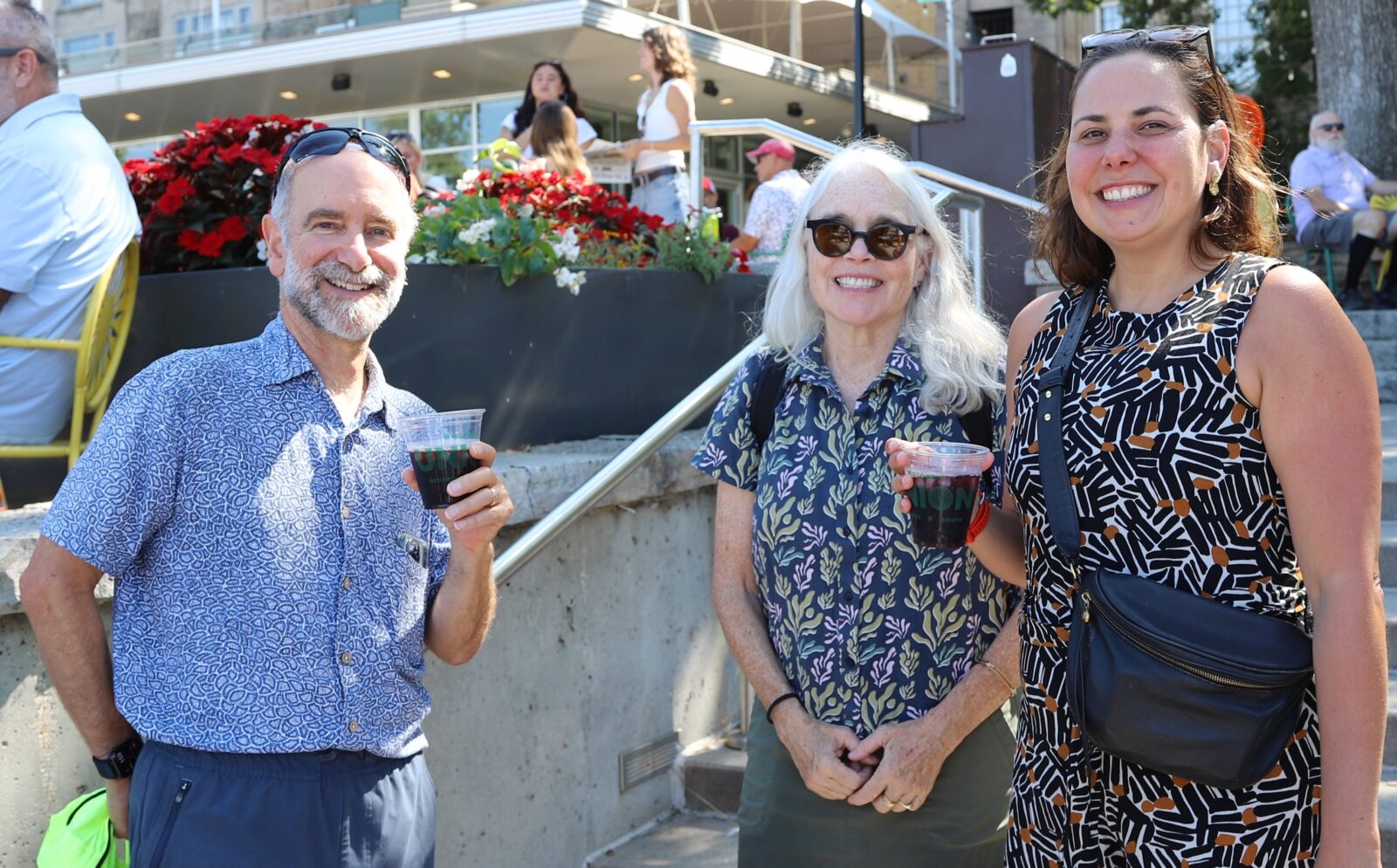 Faculty enjoying the Memorial Union Terrace