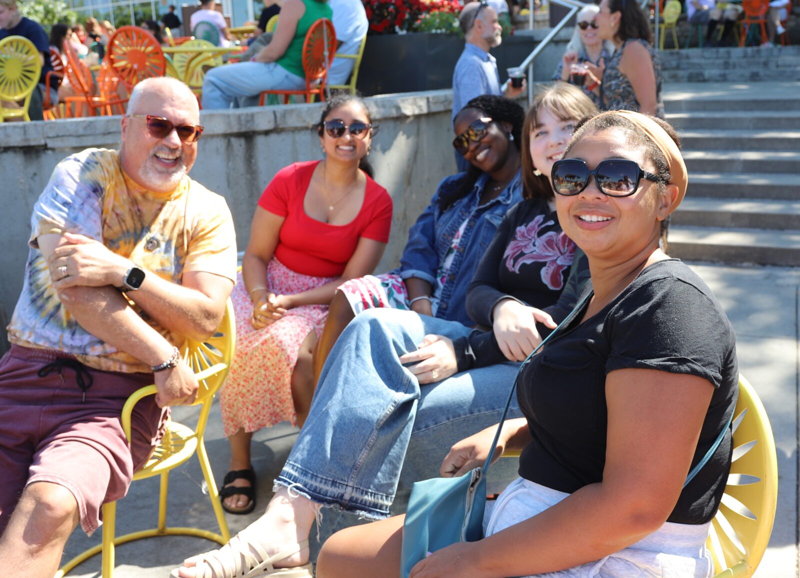 Students enjoying the Memorial Union Terrace